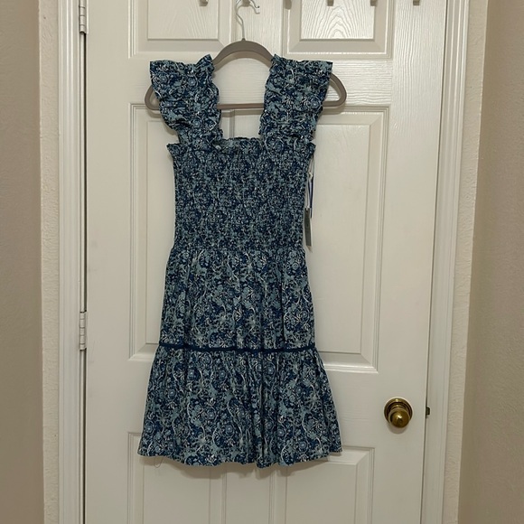 Tuckernuck Blue Floral Eleanor Smocked Sundress NWT - Picture 3 of 4